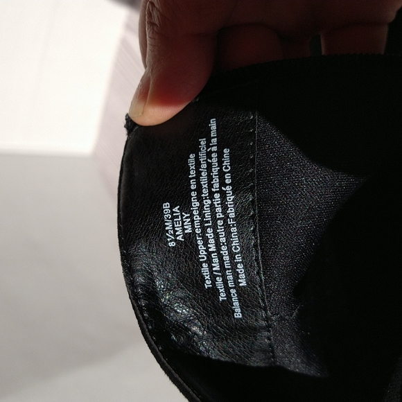 Marc New York Amelia Black Faux Suede Heel Ankle Pointed Booties Sz 8.5 - Picture 12 of 12